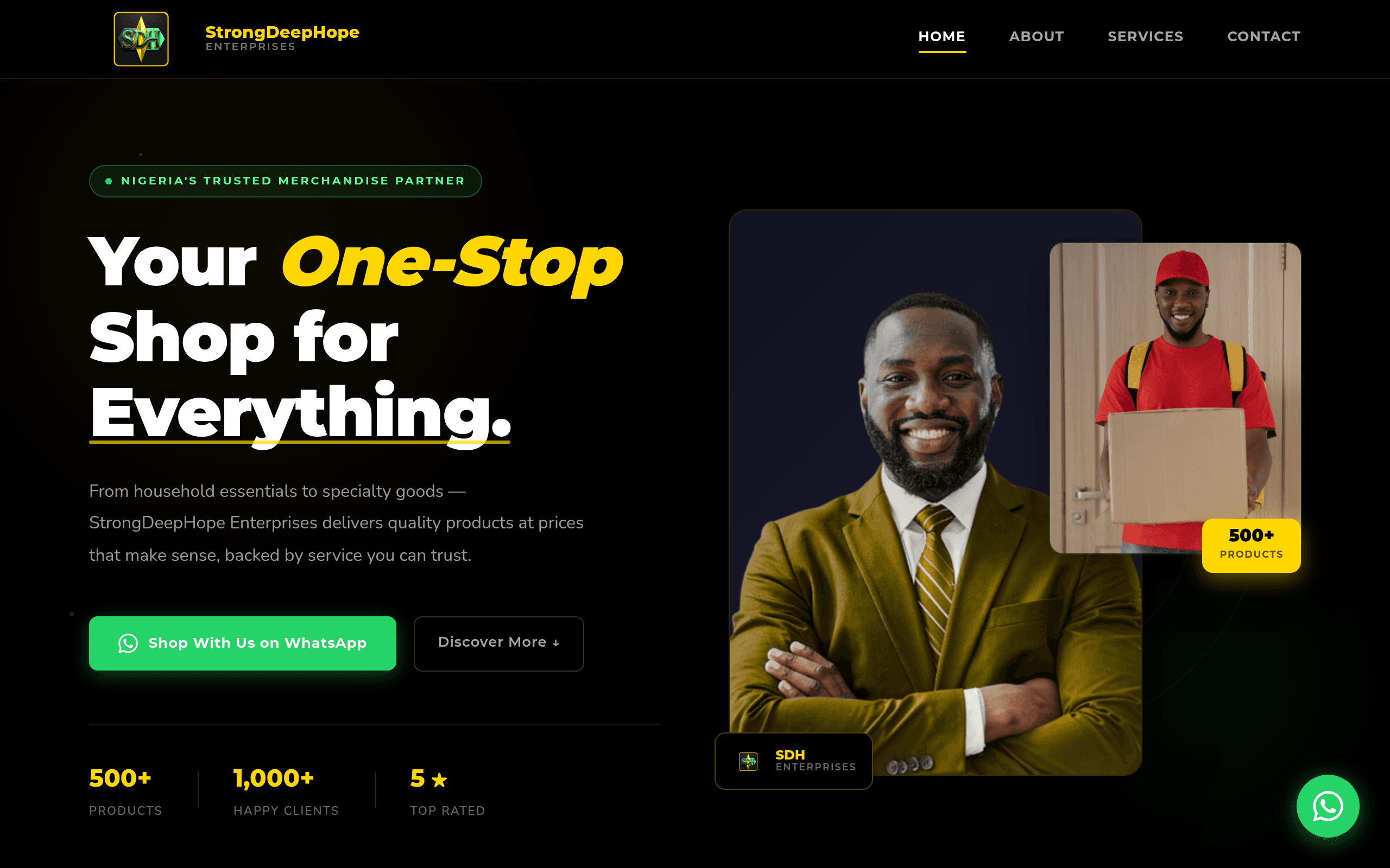 Strong Deep Hope — High-converting landing page built and launched for a faith-based brand.